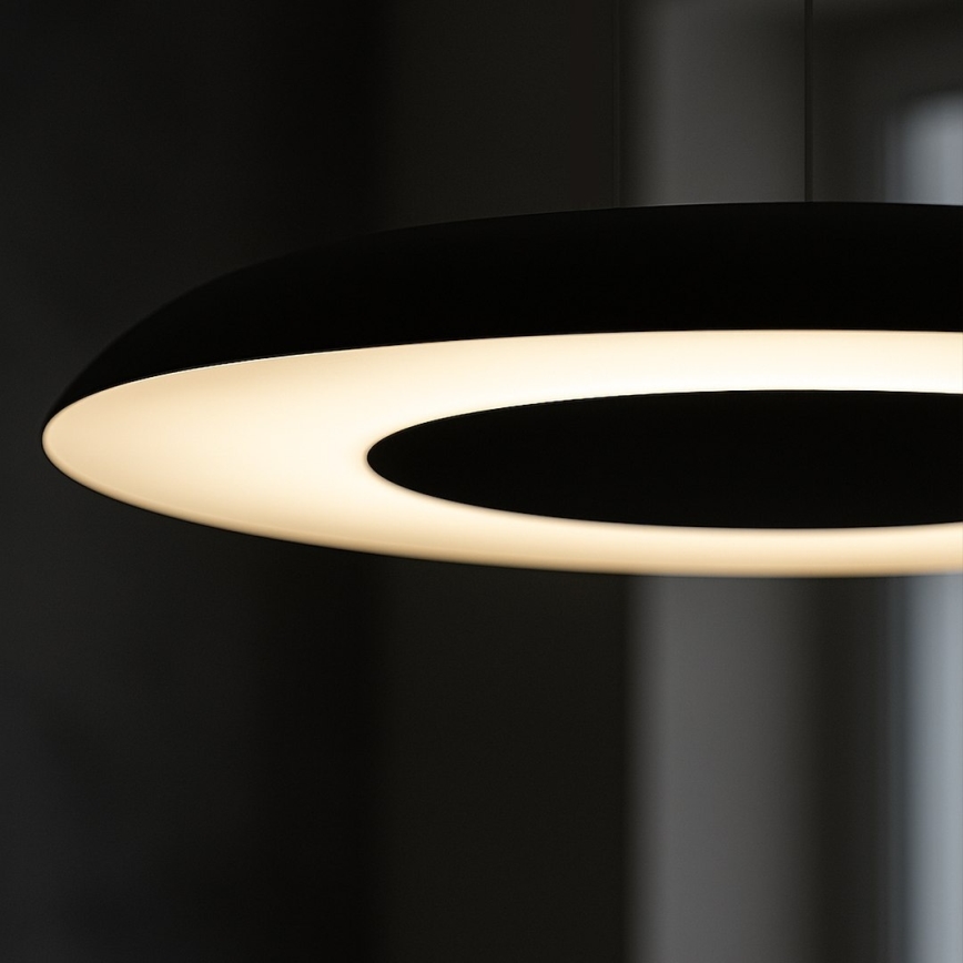 LED luster na sajli PIATTINO LED/30W/230V 2700/3200/4000K, prečnik 40 cm, crna
