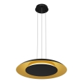 LED luster na sajli PIATTINO LED/30W/230V 2700/3200/4000K prečnik 40 cm crna/zlatna