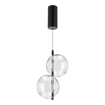 LED luster na sajli PLAYA LED/10W/230V crna