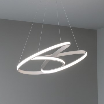 LED luster na sajli, prigušiva, LED/85W/230V 3000-6500K prečnik 49 cm + daljinski upravljač