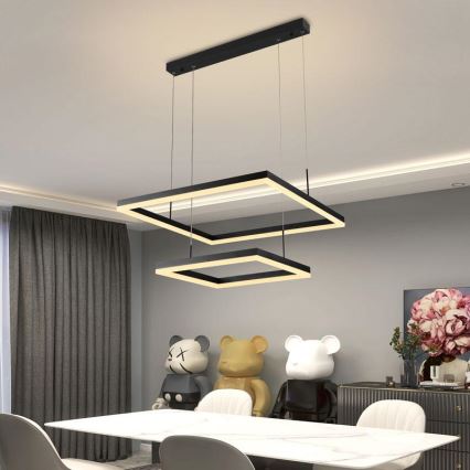 LED luster na sajli, prigušiva, LED/90W/230V 3000-6500K + daljinski upravljač