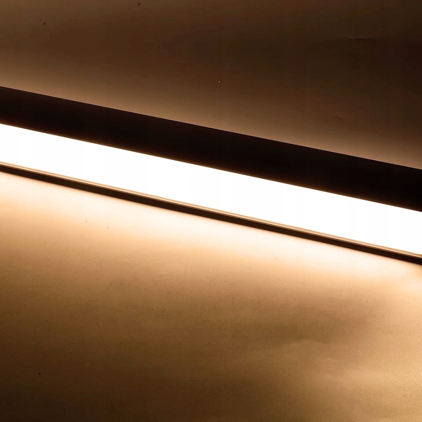 LED luster na sajli/prislonjen LED/44W/230V 3000K 120 cm crna