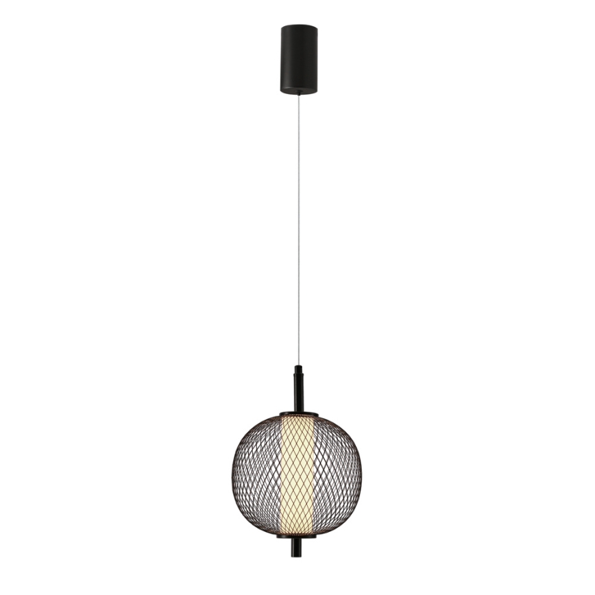 LED luster na sajli PUMA LED/10W/230V, prečnik 20 cm, crne boje
