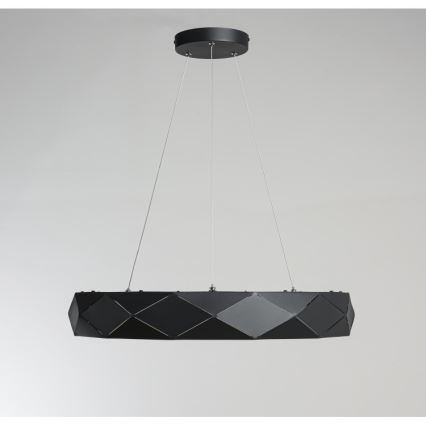LED luster na sajli REUS LED/36W/230V 4000K prečnik 61 cm crna