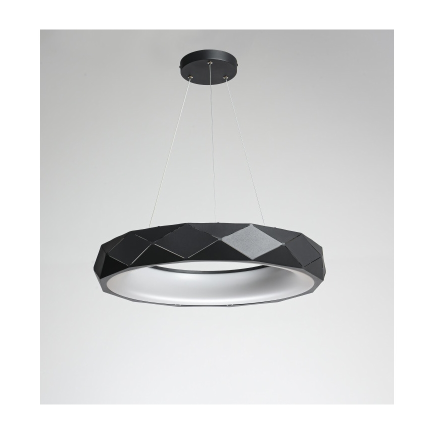 LED luster na sajli REUS LED/36W/230V 4000K prečnik 61 cm crna