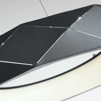 LED luster na sajli REUS LED/36W/230V 4000K prečnik 61 cm crna