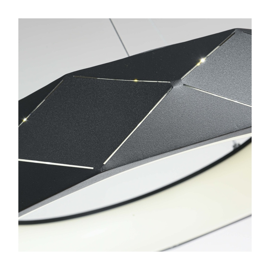 LED luster na sajli REUS LED/36W/230V 4000K prečnik 61 cm crna