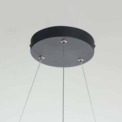 LED luster na sajli REUS LED/36W/230V 4000K prečnik 61 cm crna