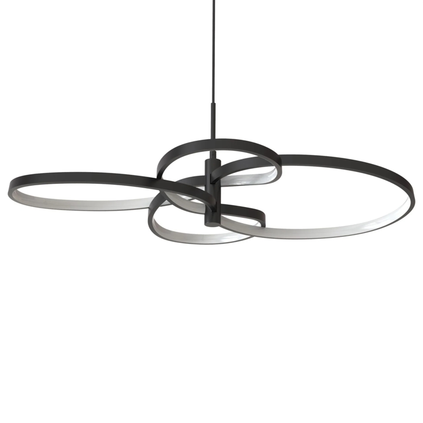 LED luster na sajli RIBBON LED/37W/230V 4000K crna