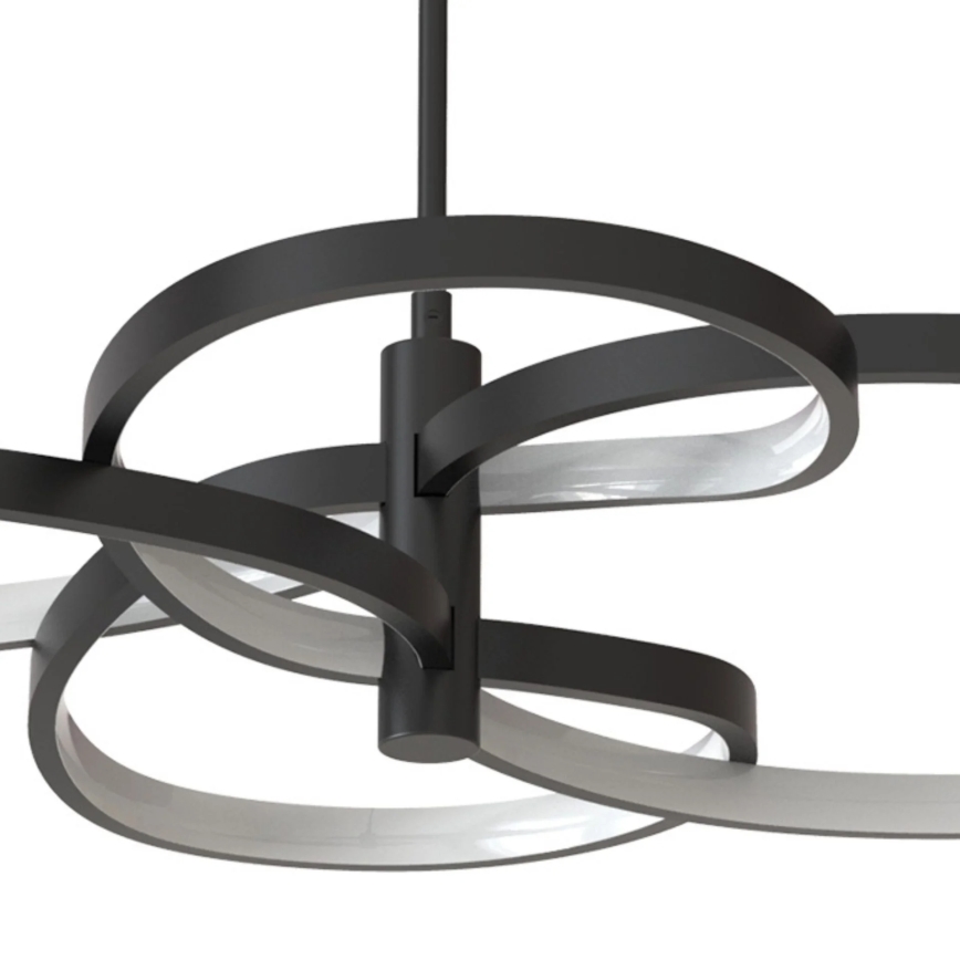 LED luster na sajli RIBBON LED/37W/230V 4000K crna