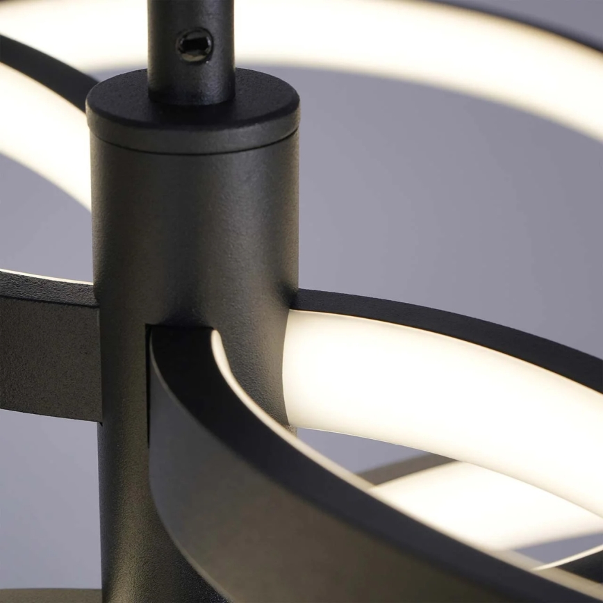 LED luster na sajli RIBBON LED/37W/230V 4000K crna