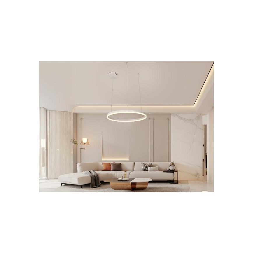 LED prigušiva luster na sajli LED/42W/230V 3000-6500K prečnik 60 cm + daljinski upravljač