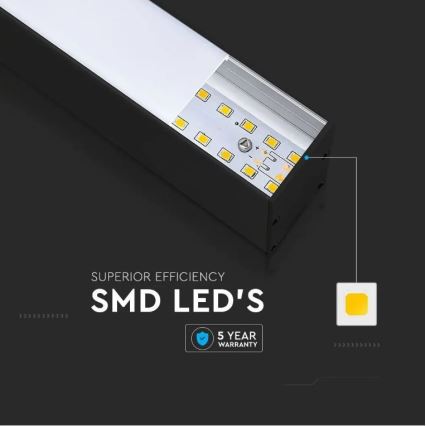 LED luster na sajli SAMSUNG CHIP LED/40W/230V 6400K crna