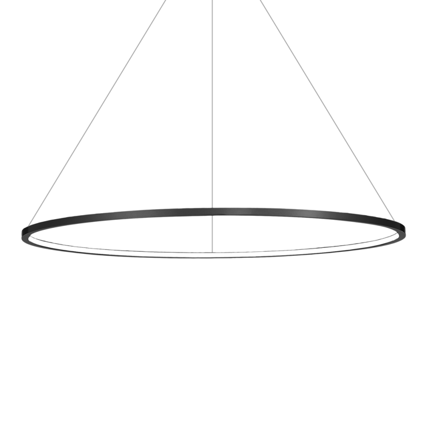 LED luster na sajli SATURNO LED/57W/230V prečnik 100 cm IP44 crna