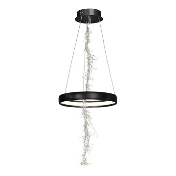 LED Luster na sajli SPARK LED/35W/230V crna