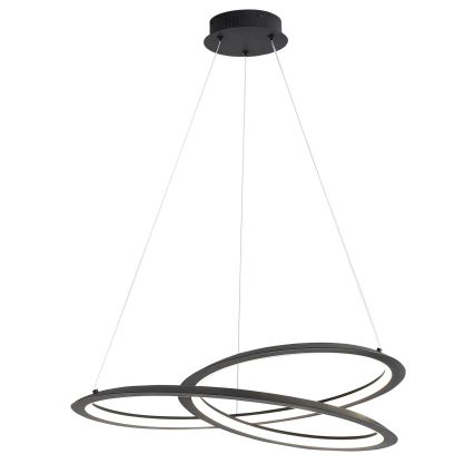 LED luster na sajli TANGO LED/44W/230V 4000K prečnik 60 cm crna