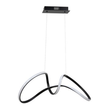 LED luster na sajli TESORO LED/48W/230V crna