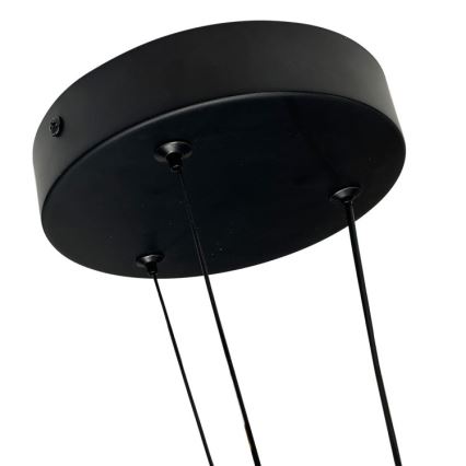LED luster na sajli TRIANGLE LED/40W/230V 3000/4000/6000K Ø 60 cm, crna