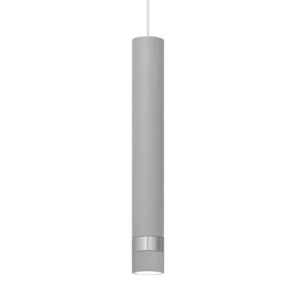 LED luster na sajli TUBA 1xGU10/4,8W/230V siva/sjajni hrom