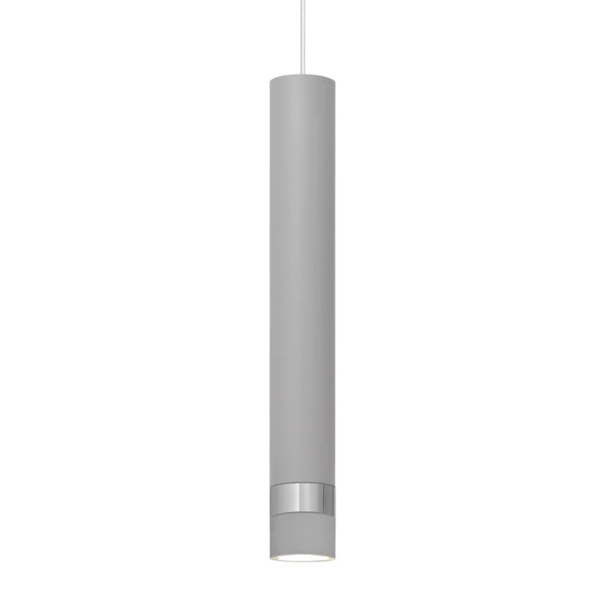 LED luster na sajli TUBA 1xGU10/4,8W/230V siva/sjajni hrom