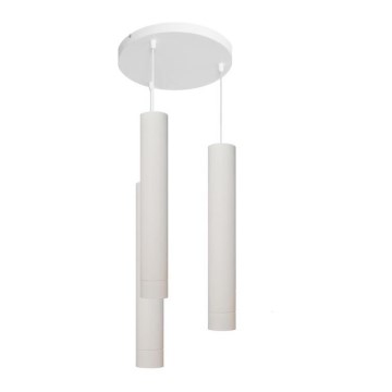 LED luster na sajli TUBA 3xGU10/4,8W/230V bela