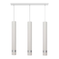 LED luster na sajli TUBA 3xGU10/4,8W/230V bela/sjajni hrom