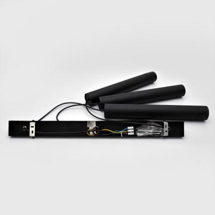 LED luster na sajli TUBA 3xGU10/4,8W/230V crna