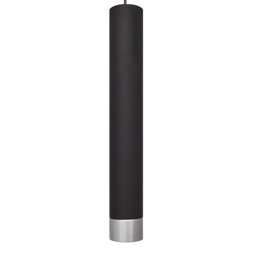 LED luster na sajli TUBA 3xGU10/4,8W/230V crna/sjajni hrom