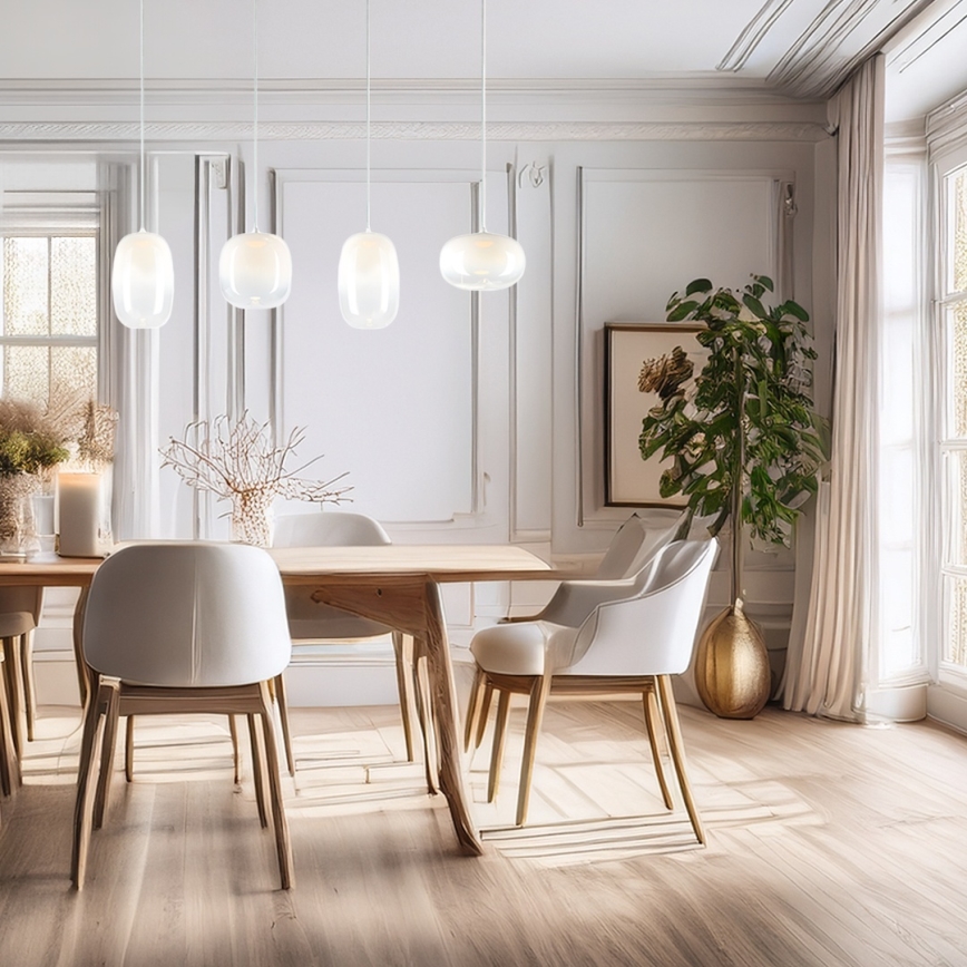 LED luster na sajli VASO LED/15W/230V beli