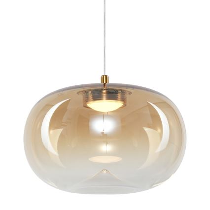 LED luster na sajli VASO LED/4W/230V, prečnik 18 cm, zlatna/zadimljena