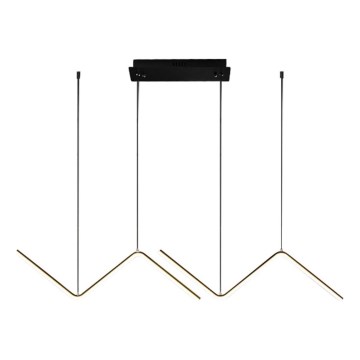 LED luster na sajli VERTE 2xLED/11W/230V crna