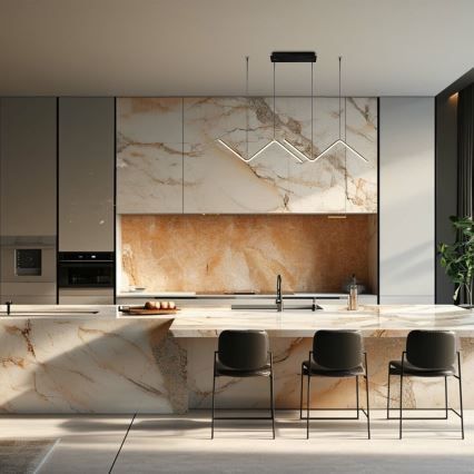 LED luster na sajli VERTE 2xLED/11W/230V crna