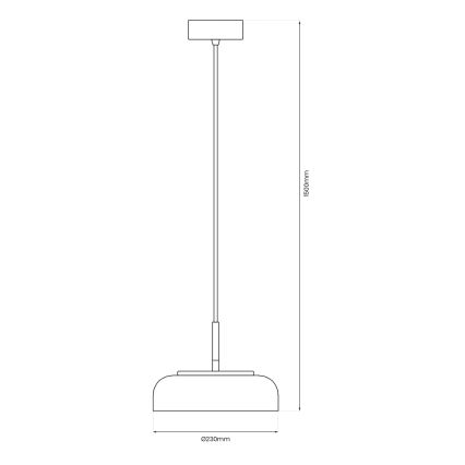 LED luster na sajli VETRO LED/6W/230V prečnik 23 cm bež/crna