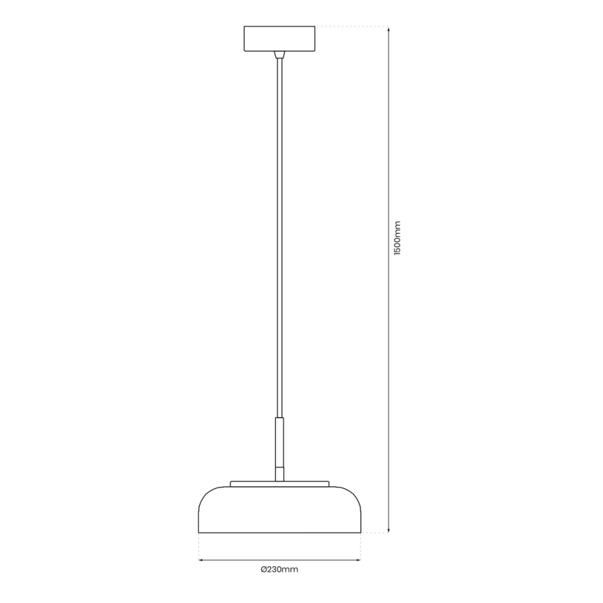 LED luster na sajli VETRO LED/6W/230V prečnik 23 cm bež/crna