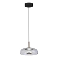 LED luster na sajli VETRO, LED 6W, 230V, prečnik 23 cm, siva/crna