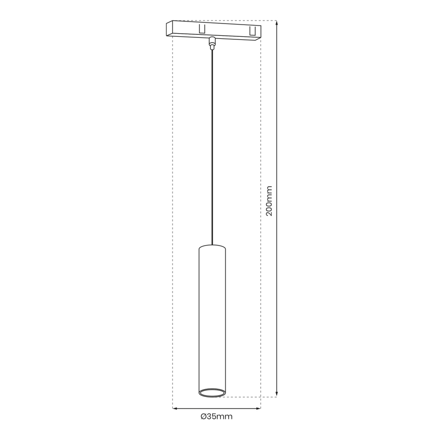 LED luster na sajli za šinski sistem MAGNETIC TRACK LED/7W/48V