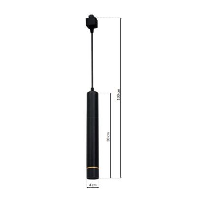 LED luster na sajli za šinski sistem TRACK PENDANT LED/3W/230V crna