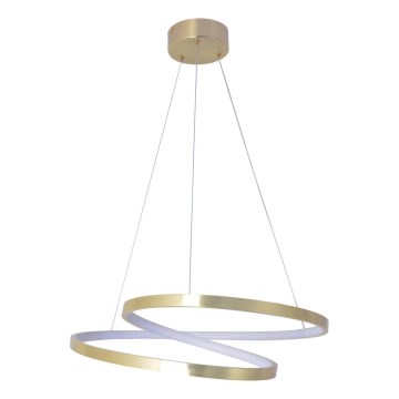 LED luster na sajli ZEFIRA LED/40W/230V 4000K, prečnik 50 cm, zlatna