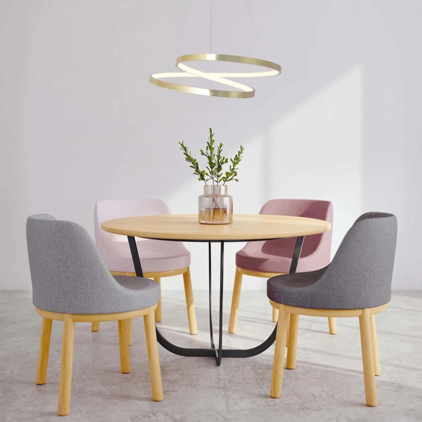 LED luster na sajli ZEFIRA LED/40W/230V 4000K, prečnik 50 cm, zlatna