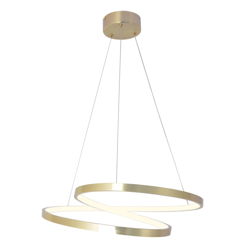 LED luster na sajli ZEFIRA LED/40W/230V 4000K, prečnik 50 cm, zlatna