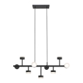 LED luster na šipci COMFORT 9xLED/5W/230V crna