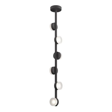 LED luster na štapu COMFORT 6xLED/5W/230V crni
