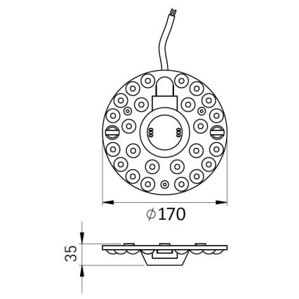 LED magnetni modul LED/18W/230V prečnik 17 cm 2700/3000/4000/5000/6500K