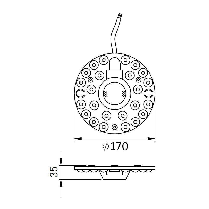 LED magnetni modul LED/18W/230V prečnik 17 cm 2700/3000/4000/5000/6500K