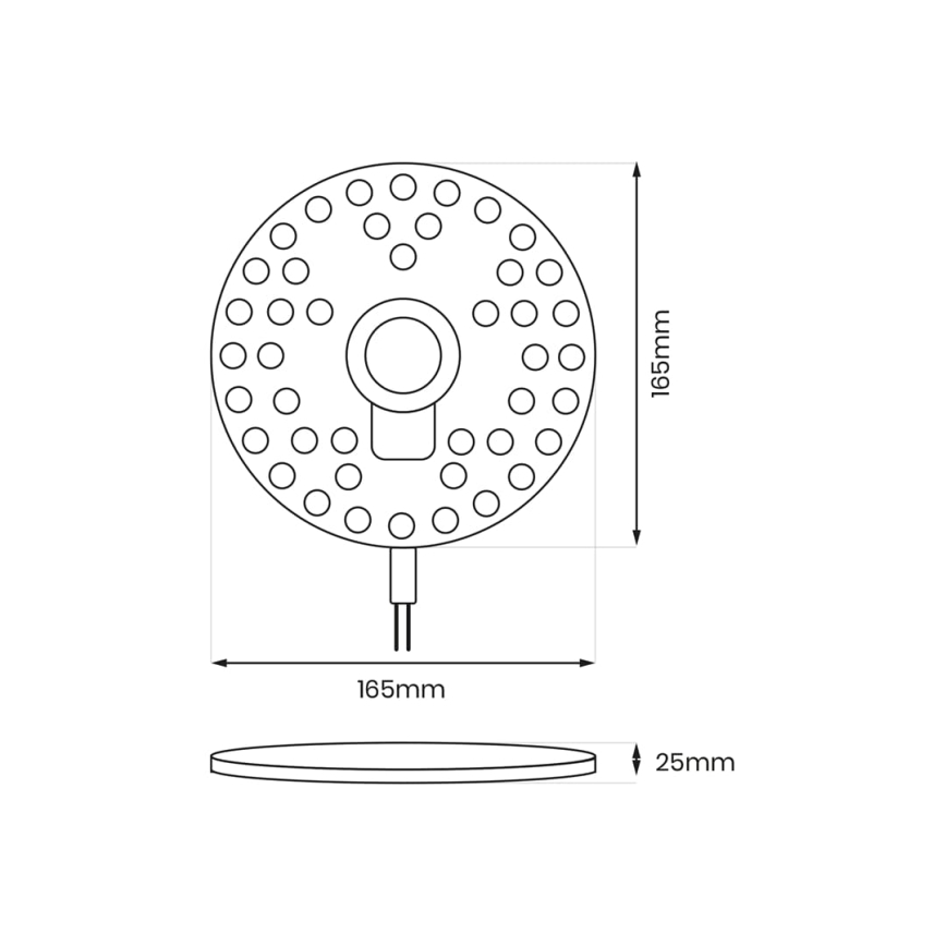 LED magnetni modul LED/20W/230V, prečnik 16,5 cm, 4000K