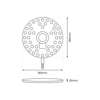 LED magnetni modul LED/24W/230V pr. 18 cm 4000K