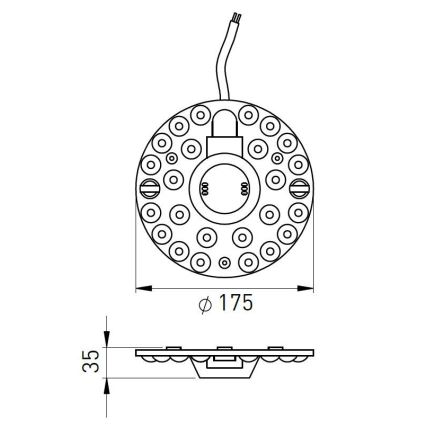 LED magnetni modul LED/24W/230V prečnik 17,5 cm 2700/3000/4000/5000/6500K