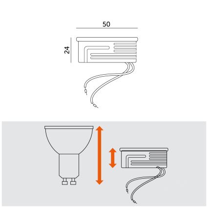 LED modul 5W/230V 3000K