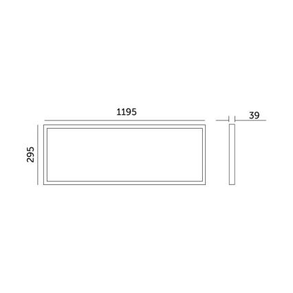 LED nadgradni panel BRISBANE LED/36W/230V 4000K 29,5x119 cm beo