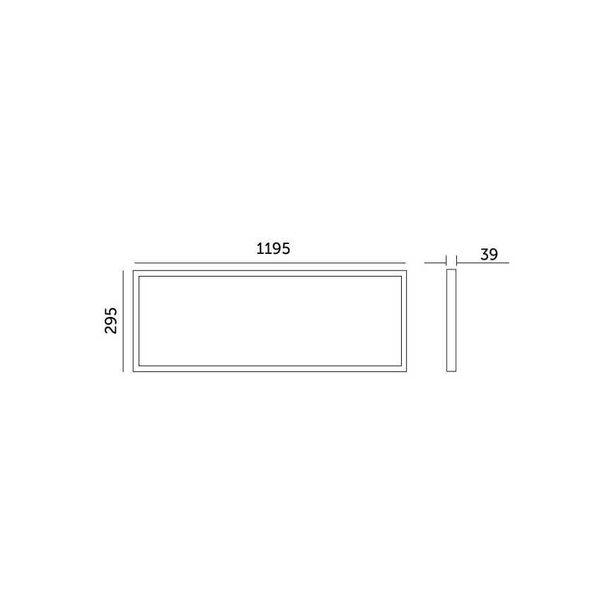 LED nadgradni panel BRISBANE LED/36W/230V 4000K 29,5x119 cm beo
